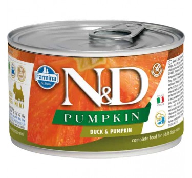 Фармина  N&D Dog Pumpkin Консервы с уткой Adult mini, 140г